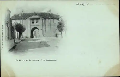 Mondschein Ak Stenay Lothringen Meuse, La Porte de Bourgogne