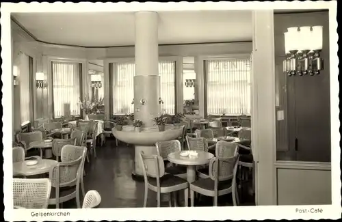 Ak Gelsenkirchen im Ruhrgebiet, Post-Café, Gastraum
