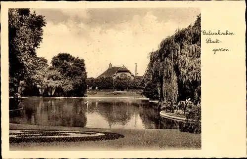 Ak Gelsenkirchen im Ruhrgebiet, Partie am Stadtgarten