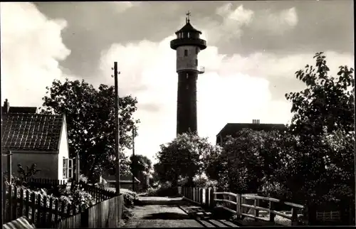 Ak Nordseebad Wangerooge in Ostfriesland, Partie am Leuchtturm