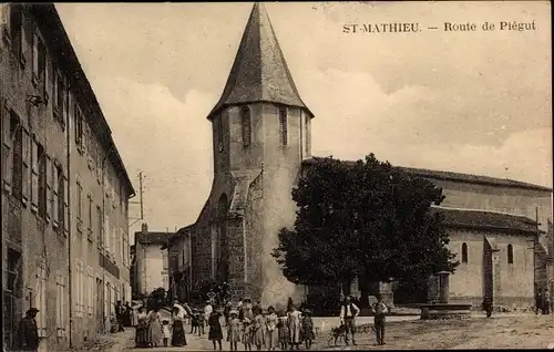 Ak Saint Mathieu Haute Vienne, Route de Piegut