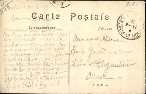 Ak Soissons Aisne, Pendant le bombardement, La vie dans les caves