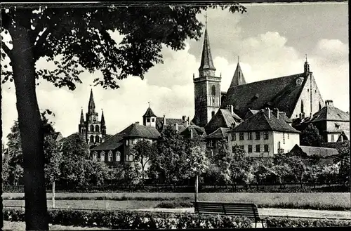 Ak Ansbach in Mittelfranken Bayern, Blick zur Gumbertus- und Johanniskirche