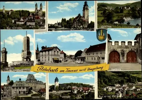 Ak Steinbach am Taunus, Umgebung, Saalburg, Idstein, Gr. Feldberg, Bad Homburg, Usingen