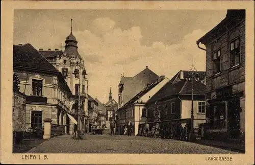 Ak Česká Lípa Böhmisch Leipa Region Reichenberg, Landegasse