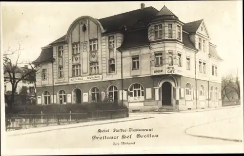 Ak Hrádek nad Nisou Grottau Region Reichenberg, Hotel-Kaffee-Restaurant Grottauer Hof