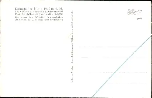 Ak Seebach Baden im Ortenaukreis, Darmstädter Hütte, Hochmoor am Seekopf, Wildsee im Schwarzwald