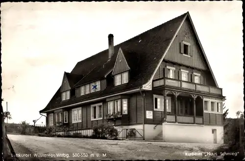 Ak Wüstenrot in Württemberg, Panorama "Haus Schmieg", Außenansicht