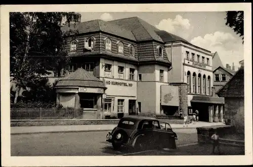 Ak Blankenburg am Harz, Blick zum HO Kurhotel, Auto