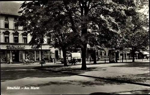 Ak Bitterfeld in Sachsen Anhalt, Marktplatz