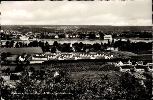 Ak Niederdollendorf Königswinter am Rhein, Gesamtansicht, Rheinau, Bad Godesberg