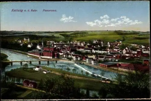 Ak Kettwig Essen im Ruhrgebiet, Panorama