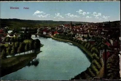 Ak Werden Essen an der Ruhr, Blick über die Stadt, Panorama