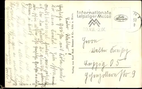 Ak Köln am Rhein, Dom, Westportal