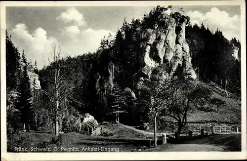 Ak Pegnitz in Oberfranken, Ankatal-Eingang