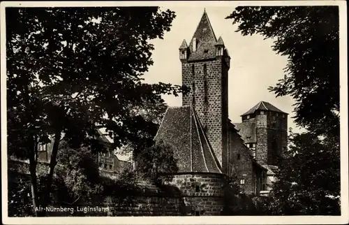 Ak Nürnberg in Mittelfranken, Wachturm Luginsland