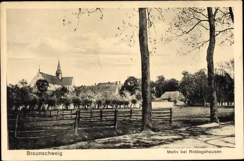 Ak Riddagshausen Braunschweig in Niedersachsen, Teilansicht