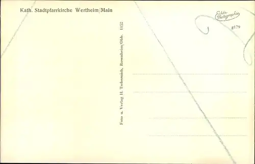 Ak Wertheim am Main, Kath. Stadtpfarrkirche, Blick zur Kanzel
