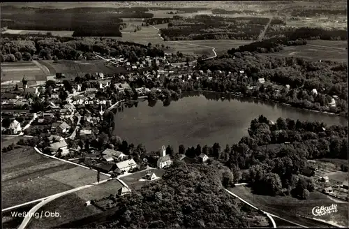 Ak Weßling in Oberbayern, Fliegeraufnahme