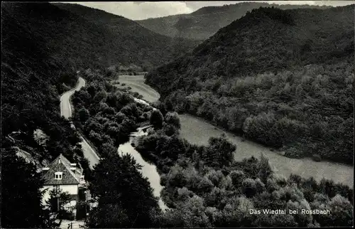 Ak Roßbach Rossbach an der Wied, Talblick, Wiedetal