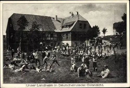 Ak Deutscheinsiedel Deutschneudorf im Erzgebirge, Landheim des C.V.J.M. Chemnitz