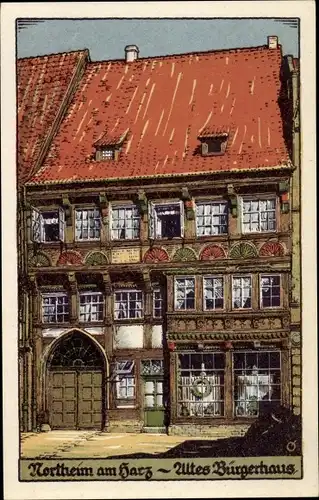 Steindruck Ak Hammenstedt Northeim, Altes Bürgerhaus