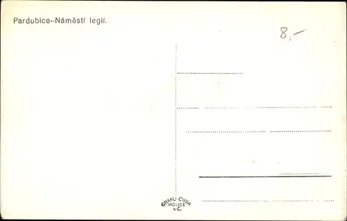 Ak Pardubice Pardubitz Stadt, Namesti legil