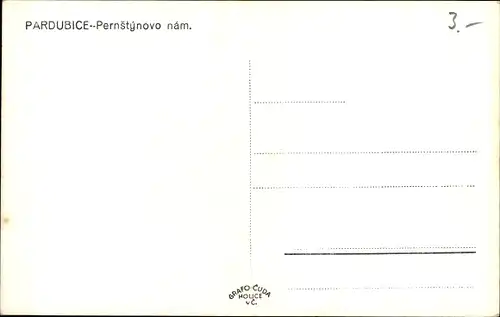 Ak Pardubice Pardubitz Stadt, Pernstynovo namesti