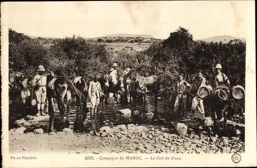 Ak Marokko, Campagne, La Corvee d'eau