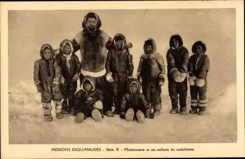 Ak Missions Esquimaudes, Missionnaires Oblats de Marie Immaculee, Missionar, Inuit