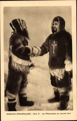 Ak Missions d'Extreme Nord Canadien, Les Missionnaires en costume local, Oblats de Marie Immaculee