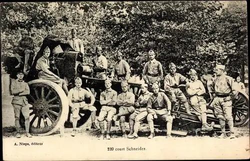 Ak 220 court Schneider, Deutsches Geschütz, I. WK