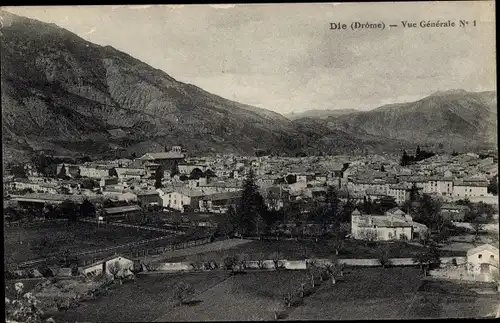 Ak Die Drôme, Vue Generale