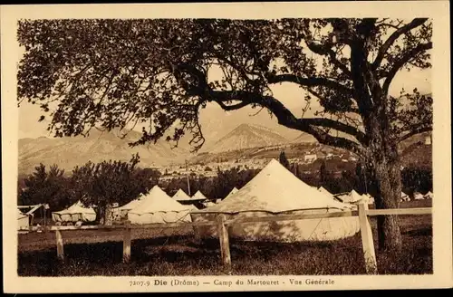 Ak Die Drôme, Camp du Martouret, Vue Generale