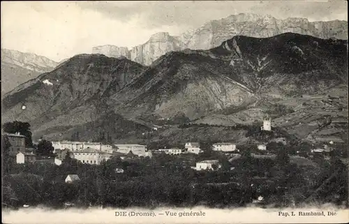 Ak Die Drôme, Vue generale