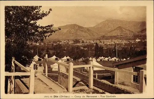 Ak Die Drôme, Camp du Martouret, Vue Generale