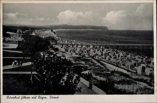 Ak Ostseebad Göhren auf Rügen, Strand, Seebrücke