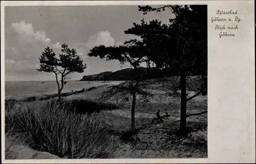 Ak Ostseebad Göhren auf Rügen, Blick aus der Ferne