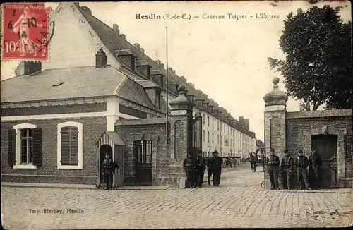 Ak Hesdin Pas de Calais, Caserne Tripier