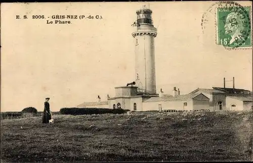 Ak Boulogne sur Mer Pas de Calais, Cap Gris Nez, Le Phare