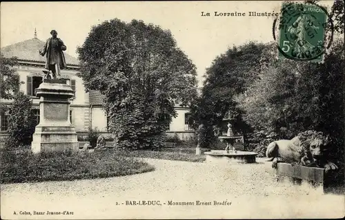 Ak Bar le Duc Meuse, Monument Ernest Bradfer