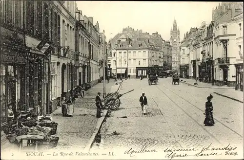 Ak Douai Nord, La Rue de Valenciennes