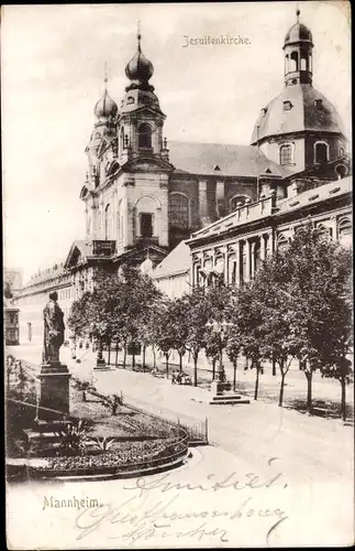 Ak Mannheim in Baden, Jesuitenkirche