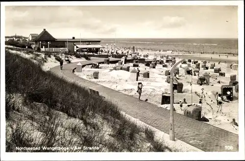 Ak Nordseebad Wangerooge in Ostfriesland, Strand, Promenade