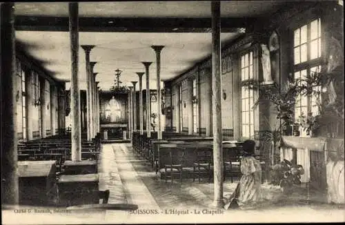 Ak Soissons Aisne, L'Hopital, La Chapelle