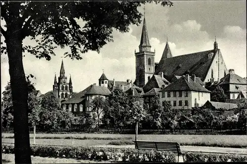 Ak Ansbach in Mittelfranken Bayern, Blick zur Gumbertus- und Johanniskirche