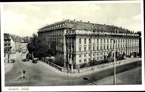 Ak Ansbach in Mittelfranken Bayern, Schloss