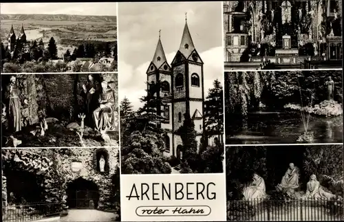 Ak Arenberg Koblenz am Rhein, Inneres der Kirche, Gesamtansicht vom Ort