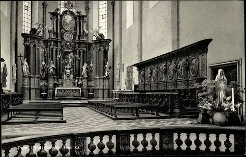 Ak Prüm in der Eifel, Salvator-Basilika, Innenansicht