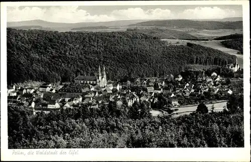 Ak Prüm in der Eifel, Gesamtansicht mit Kirche